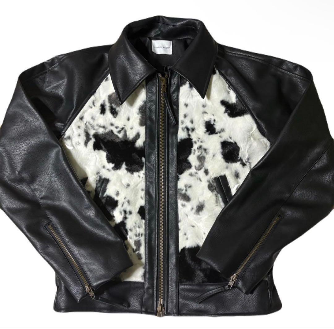 CAMPHORWOOD フェイクハラコレザージャケットM - メルカリ