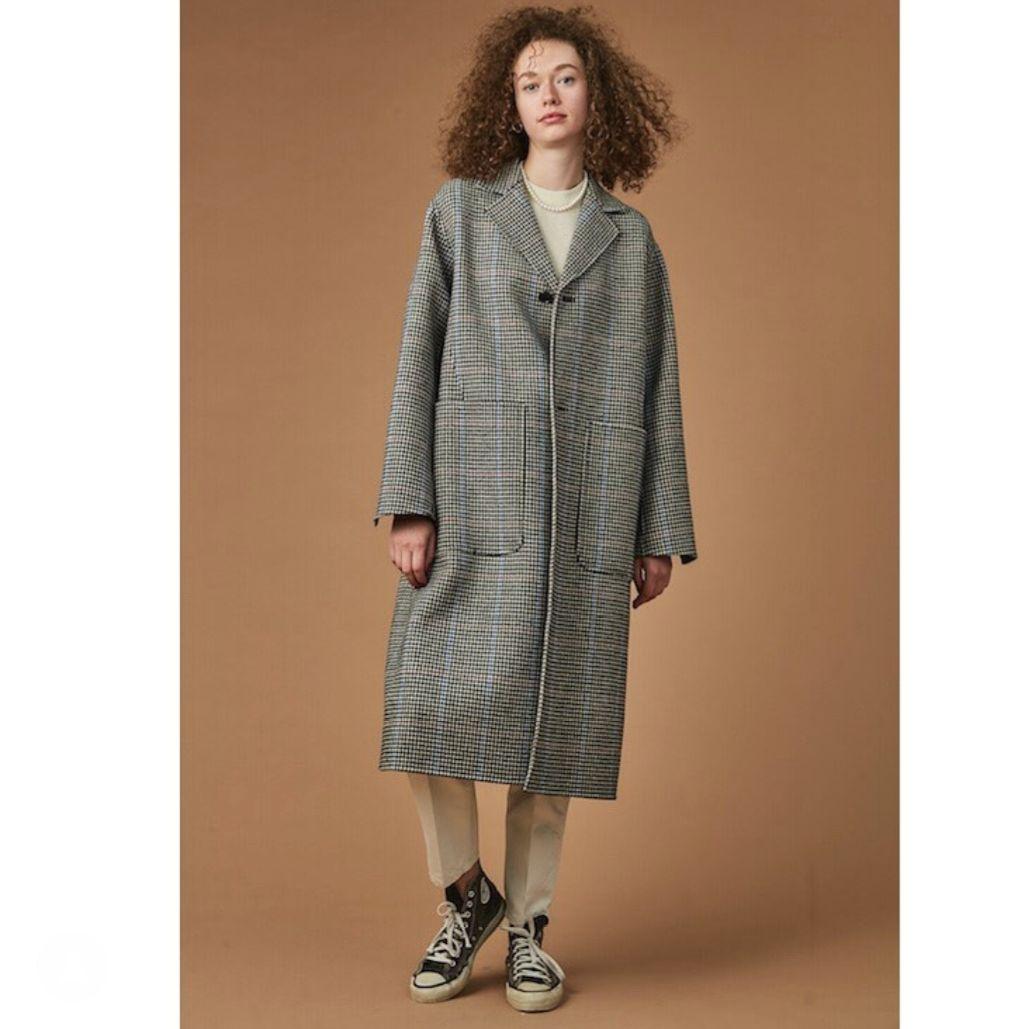 美品☆Shinzone TENT LINE COAT チェック柄 - メルカリ