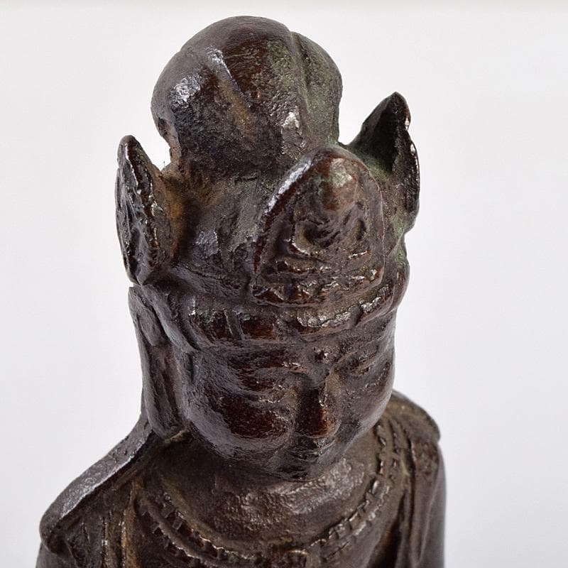 仏教美術 杉浦藤太朗作 ブロンズ 聖観音像 仏像 置物 共箱 D R9514