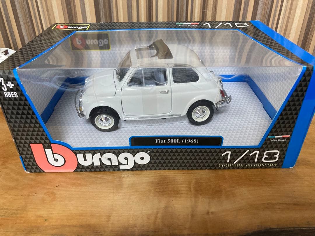 当時物 ブラーゴ1/18 フィアット500〔1968年〕ミニカー完成品ルパン3世