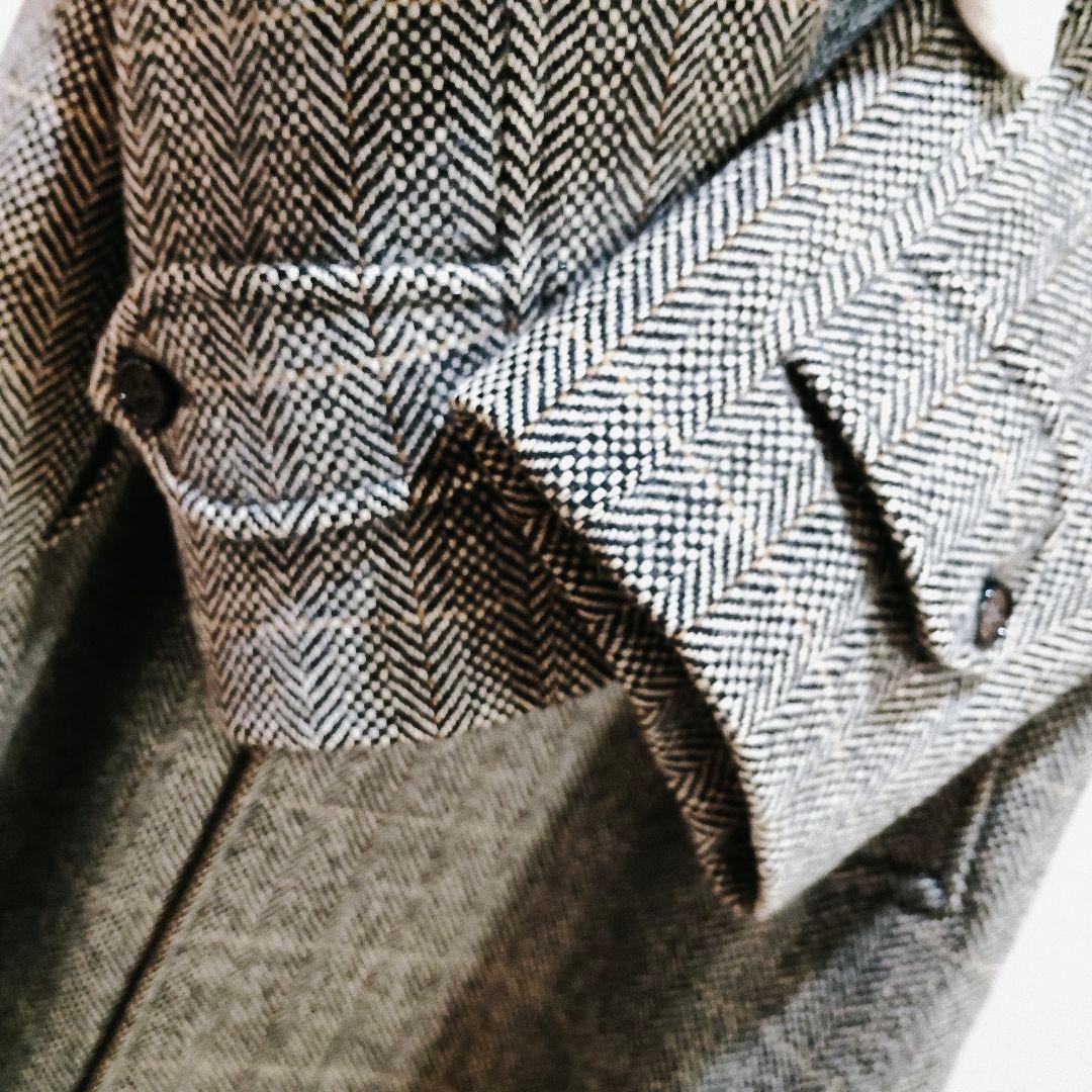 割引ファッション - 美品 バーバリー アルパカ混 モヘア ヘリンボーン