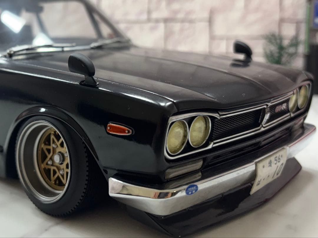 1/12ミニカー IG ハコスカ GTR スターシャーク深リムカスタム ブラック