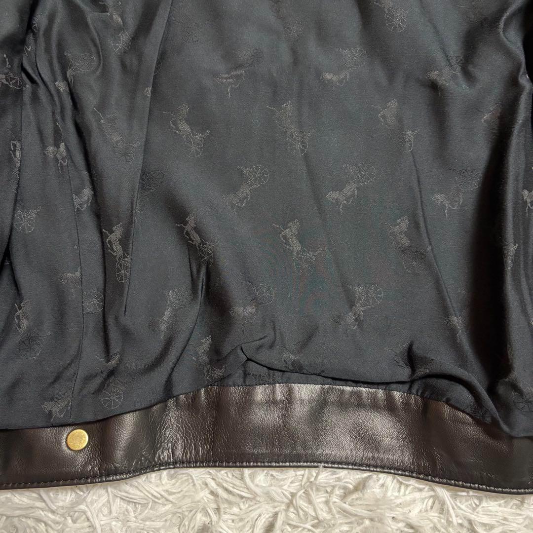 未使用 新品 CELINE 22AW ラムレザーライダース 42 黒 金ボタン - メルカリ