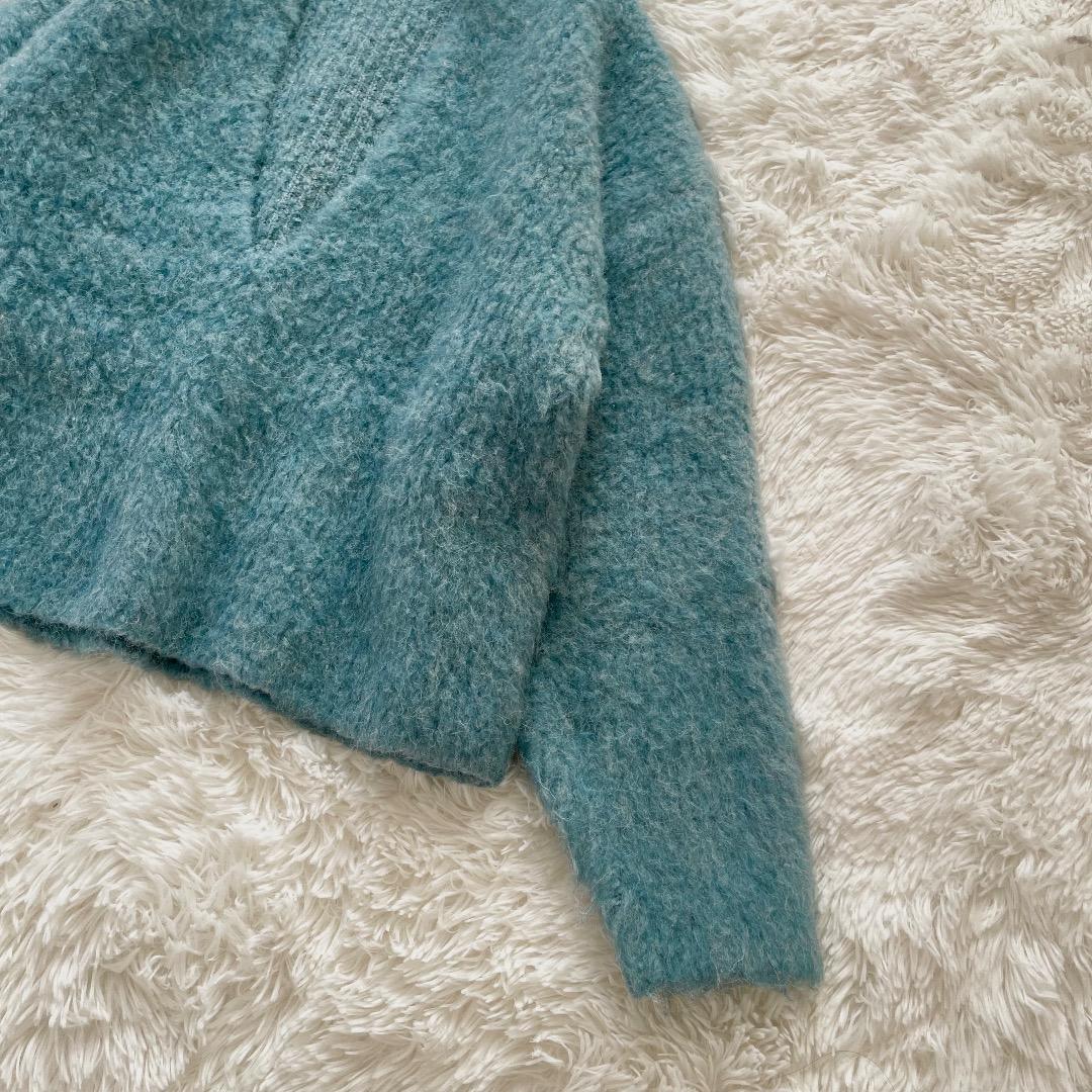 2023AW Whim Gazette ニット Vネック プルオーバー ブルー - メルカリ