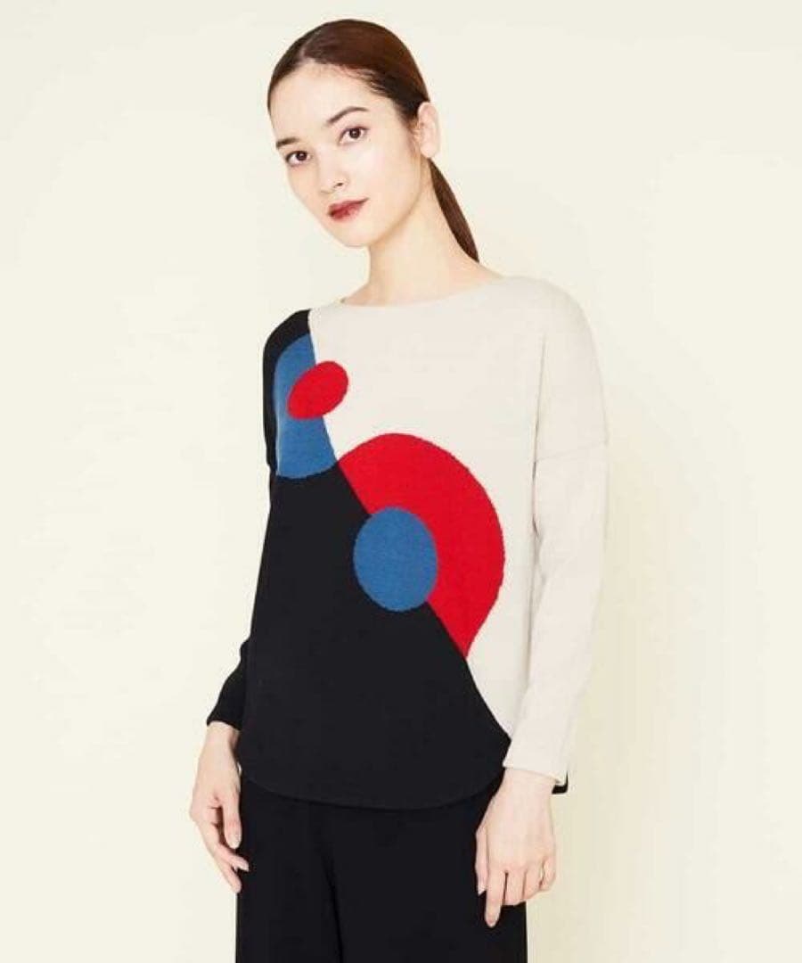 美品✨22AW 現行品 シビラ サークルインターシャアートデザインニット