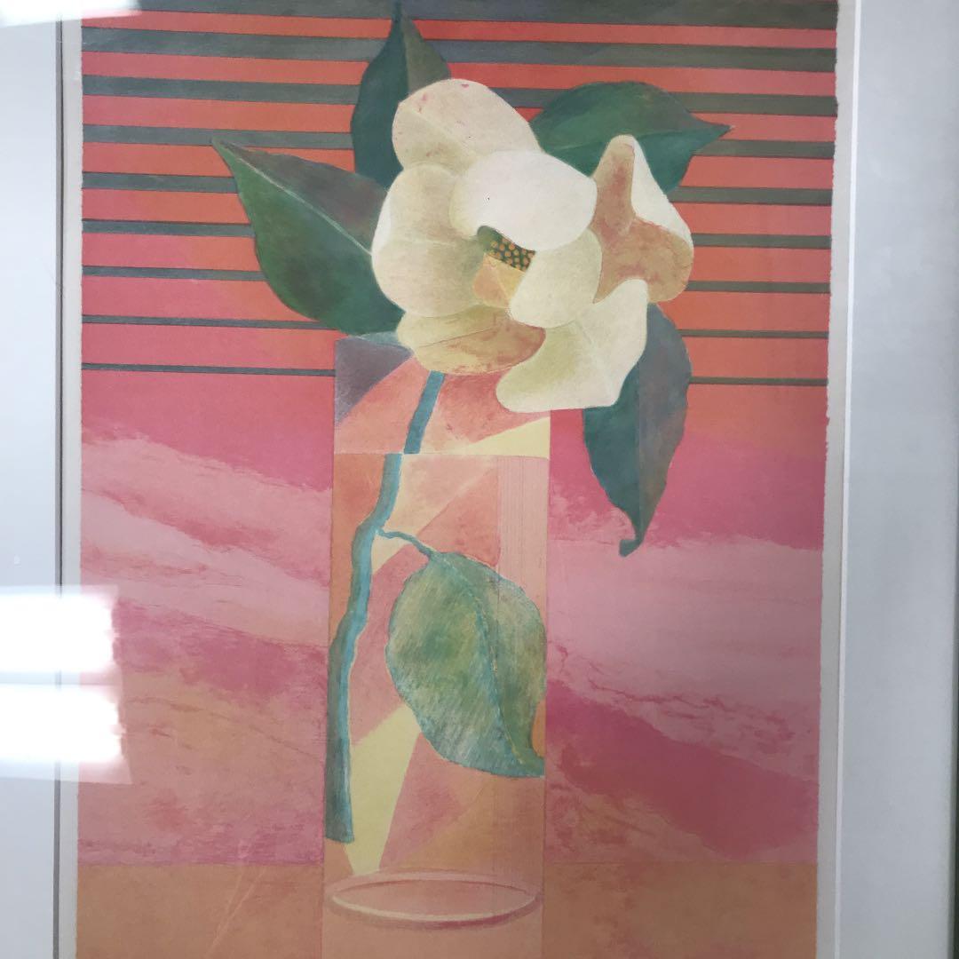 リトグラフ 一輪の花 クロード コムレ