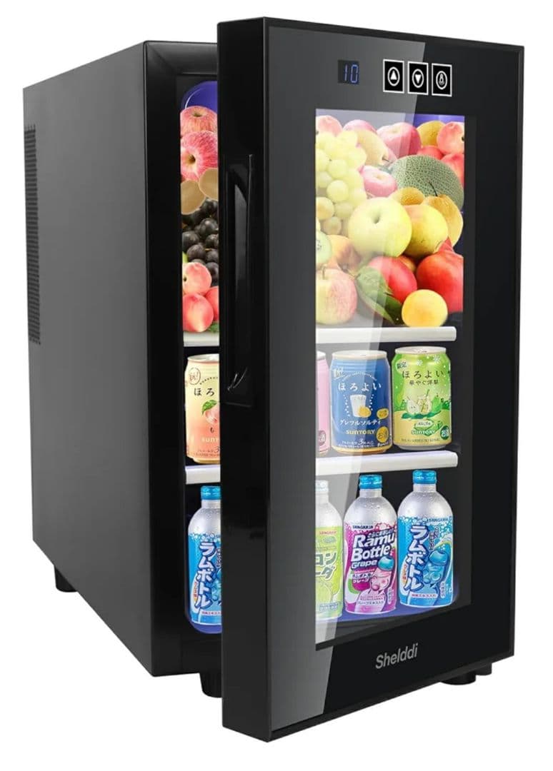 Shellddi 23L ブラック 1ドア冷蔵庫 Amazon | Shelddi ミニ冷蔵庫 小型 23L 一人暮らし 小さい 本体 SHR