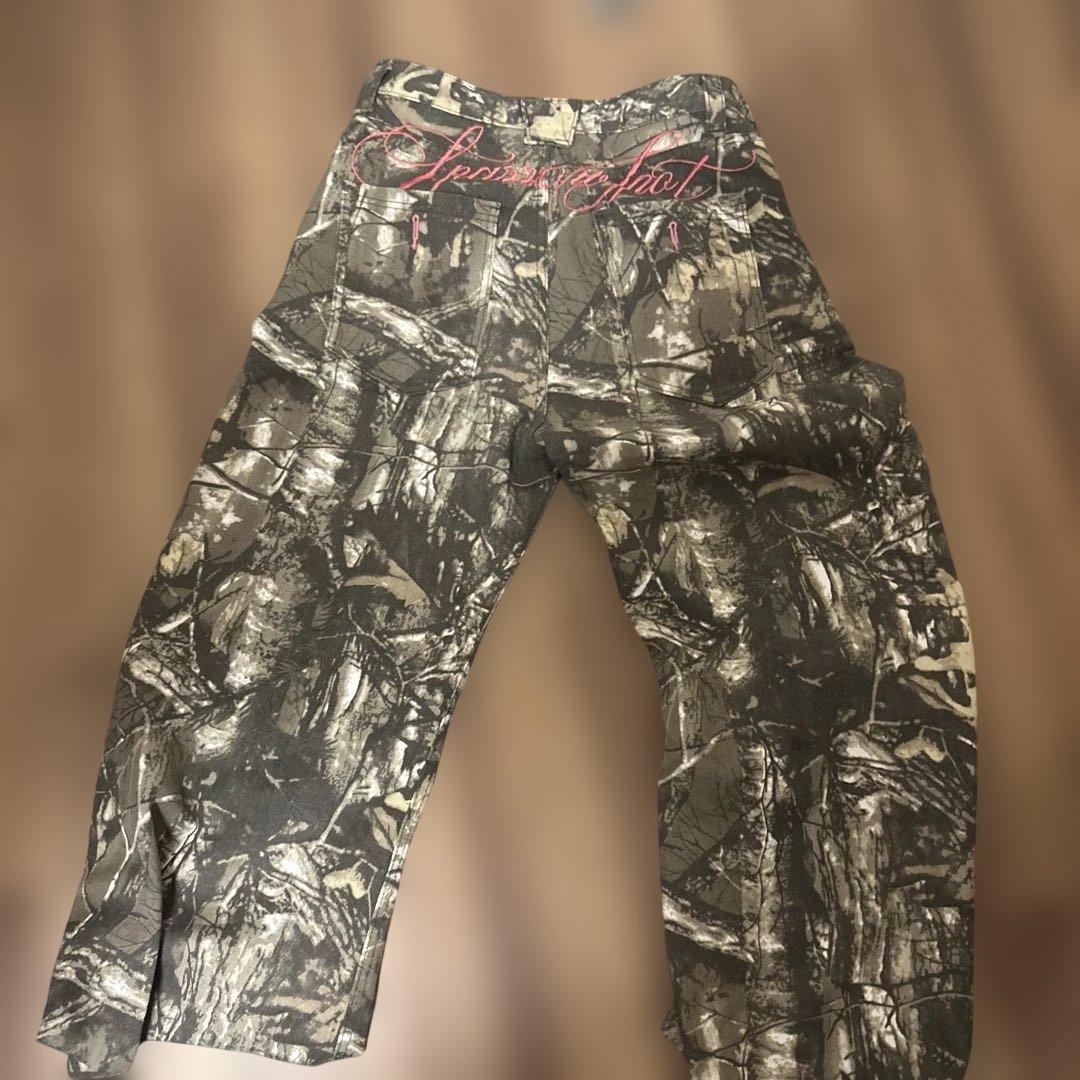 リアルツリー 地底人オンラインワイドパンツ刺繍入り NO RENID 9090