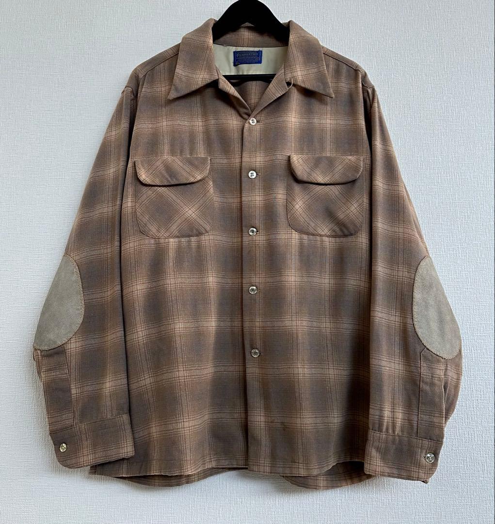 超スペシャル 60s ペンドルトン オンブレ チェック シャツ XL ブラウン