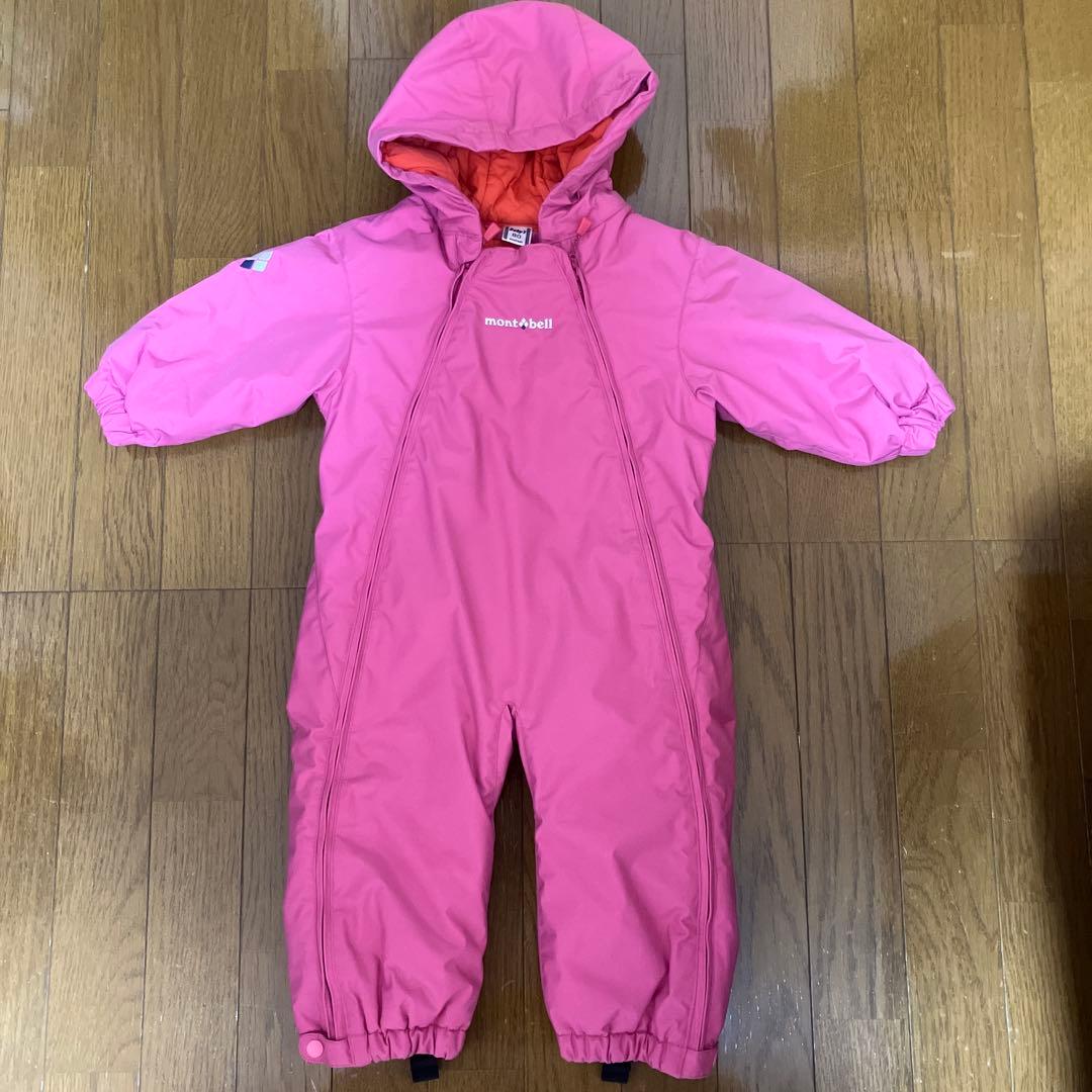mont-bell パウダーカバーオール ジャンプスーツ ピンク 80 - メルカリ