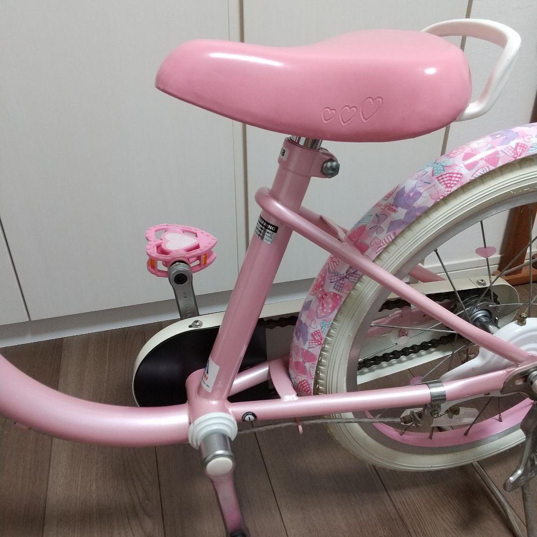 メゾピアノ 子供用自転車 18インチ ピンク ハートデザイン - メルカリ
