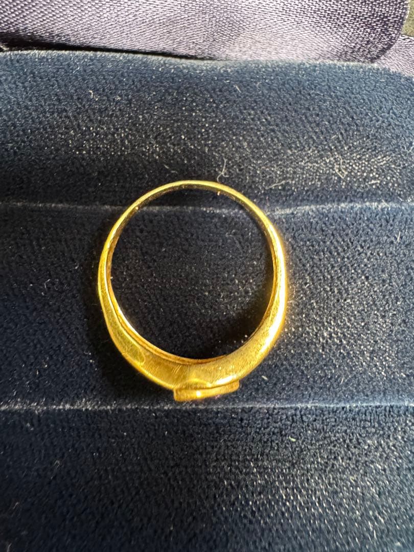 18金リング(k18)約3.1g ダイヤモンド(0.04ct)リングサイズ22号