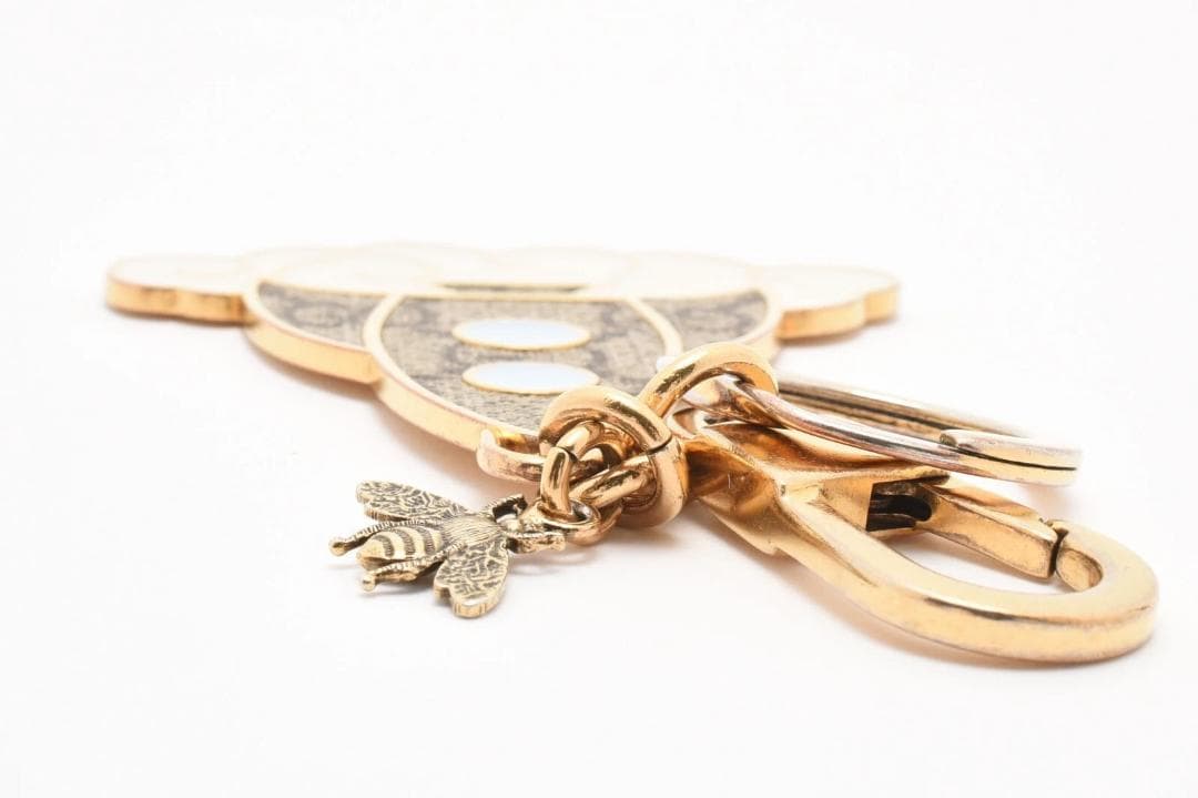 希少】グッチ ロケット蜂 ビー GGスプリーム キャンバス キーリング