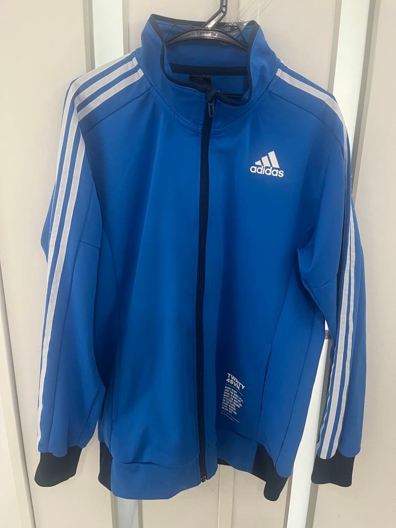 adidas 青 ジップアップジャケット XXL - メルカリ