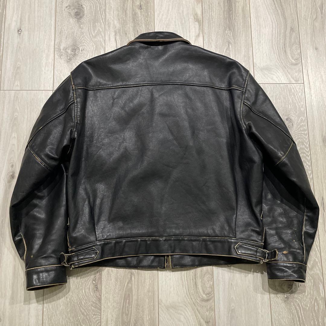 80s Lee TREVOR 2XL レザージャケット ライダースジャケット - メルカリ