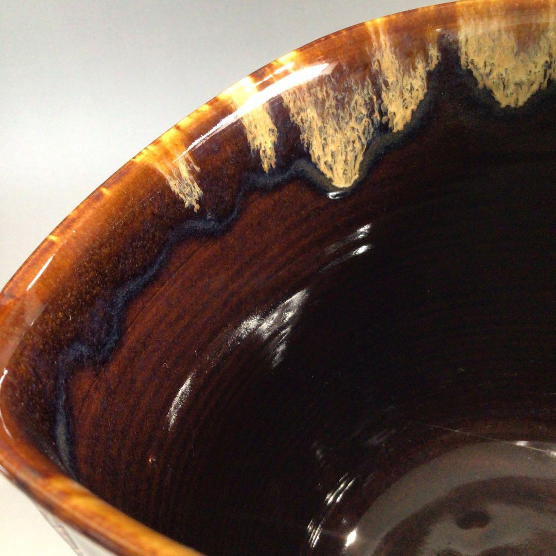 P508 水指 『高取焼』『青柳翠峰造』『耳付水指』 共箱 茶道具