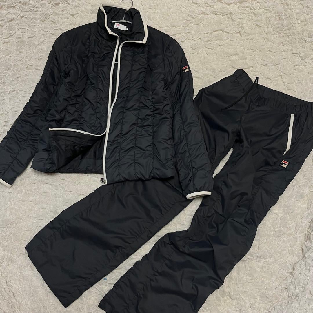 最 安値スポーツ - M【FILA フィラ】中綿 セットアップ 上下セット 黒