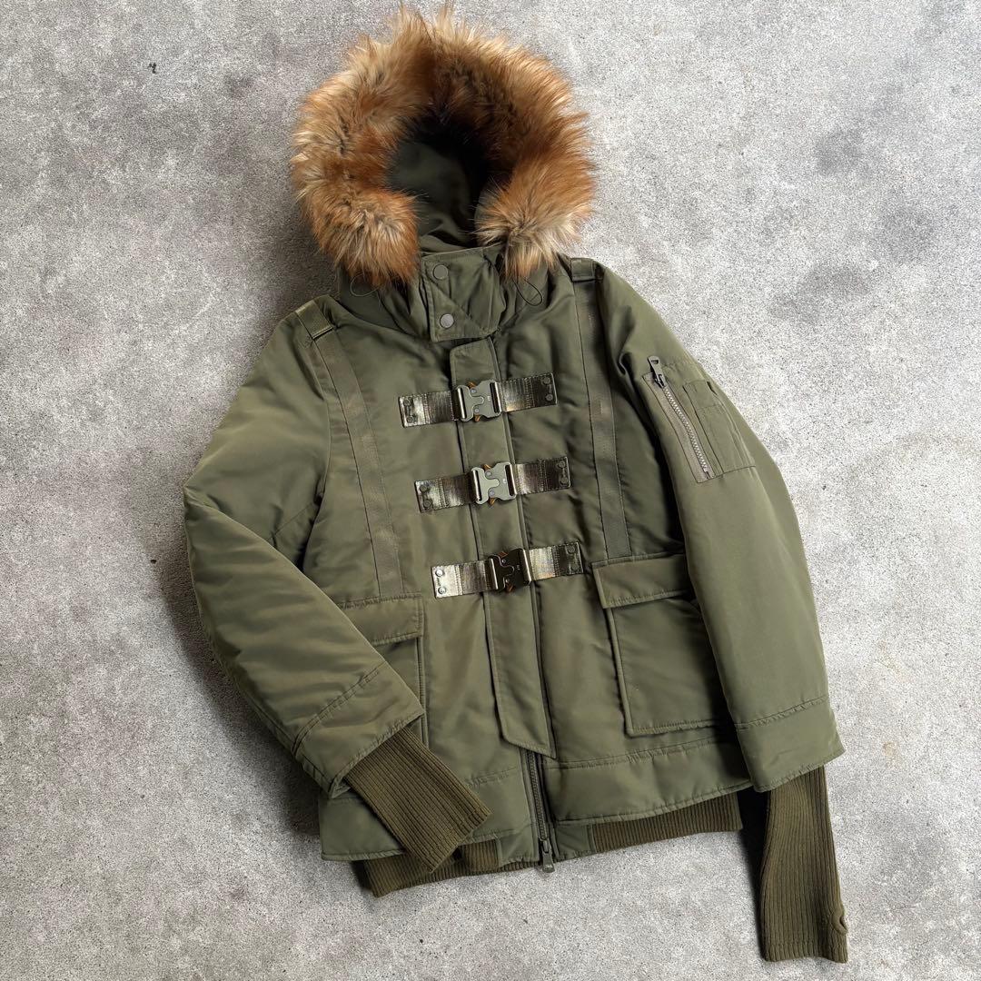 SLY ファー付き ダブルジップ N-2B ミリタリージャケット - メルカリ