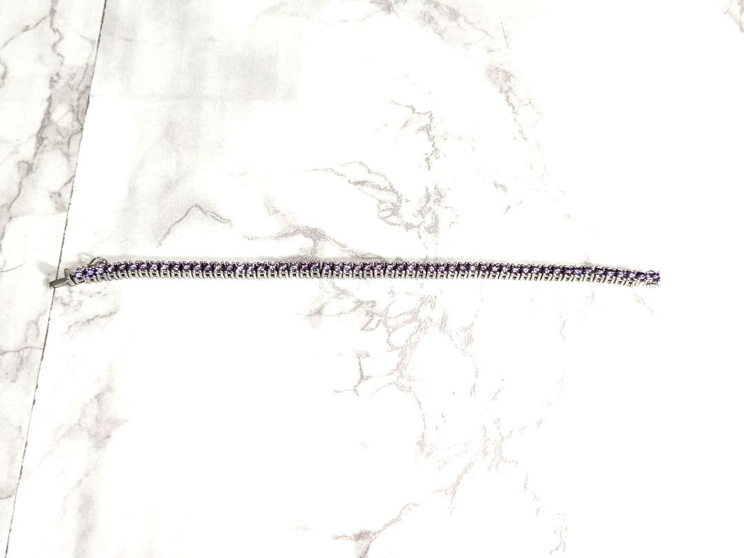 美品 スタージュエリー テニスブレスレット シルバー クリスタル