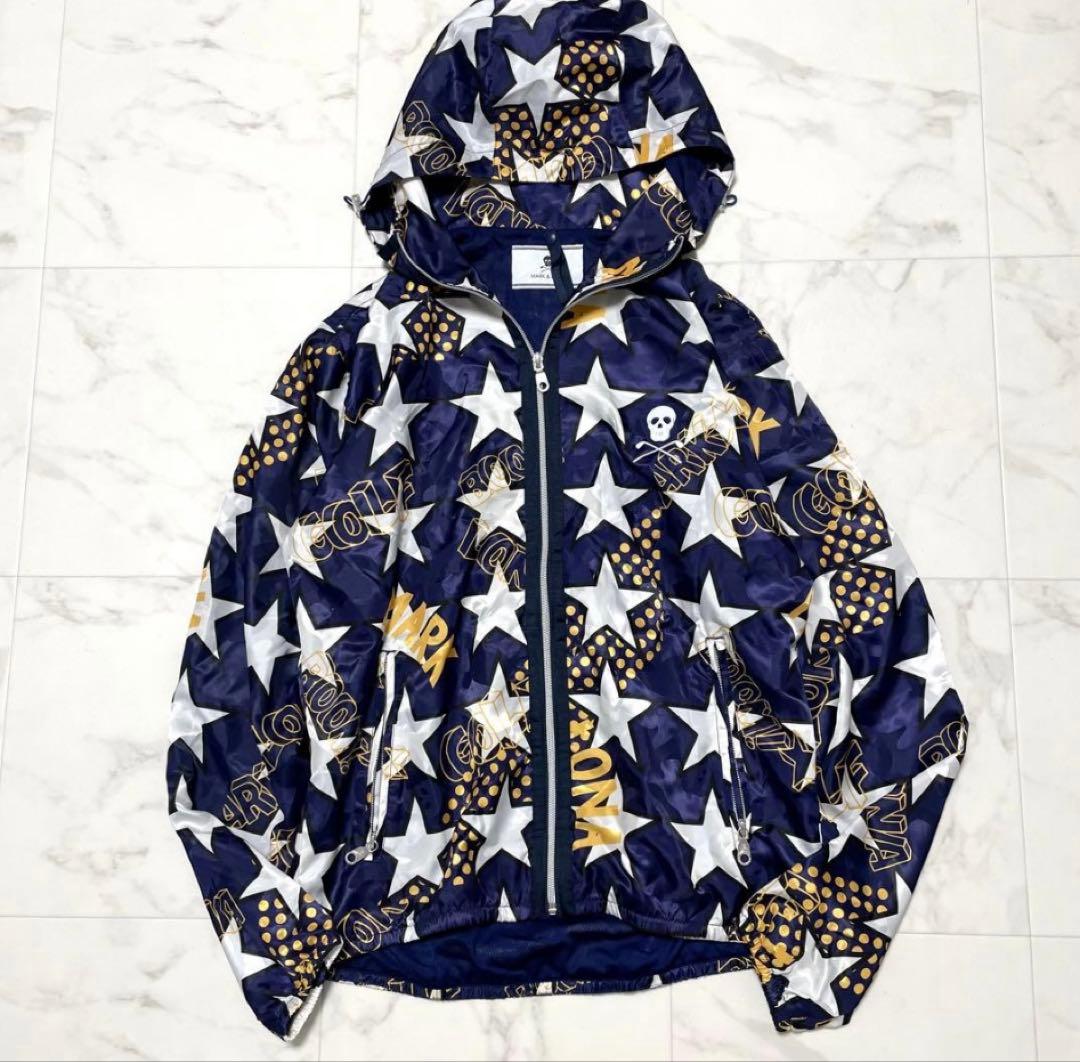 極美品 キムタク着用 マークアンドロナ ナイロンジャケット 星柄 迷彩
