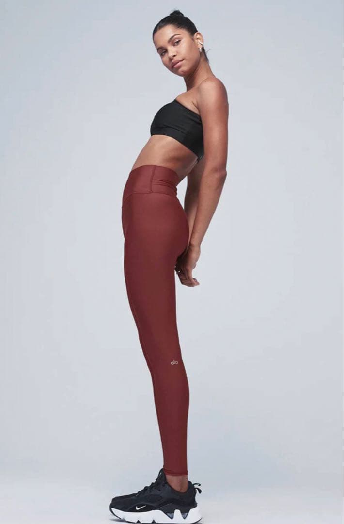 alo バーガンディ XXS ハイウエストレギンス アロヨガ - メルカリ