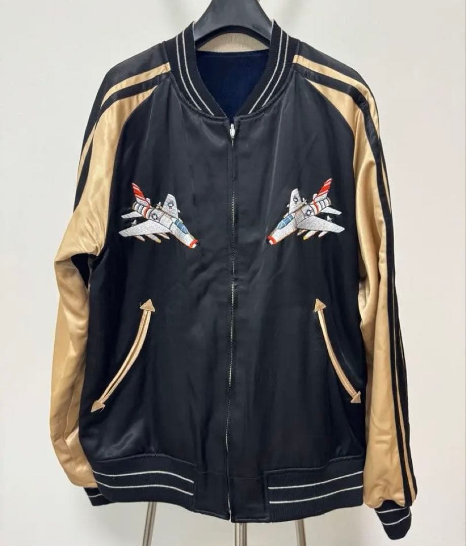 美品★pherrow's フェローズ　スカジャン　別珍　リバーシブル　XL mpa48-golden-f_1.jpg