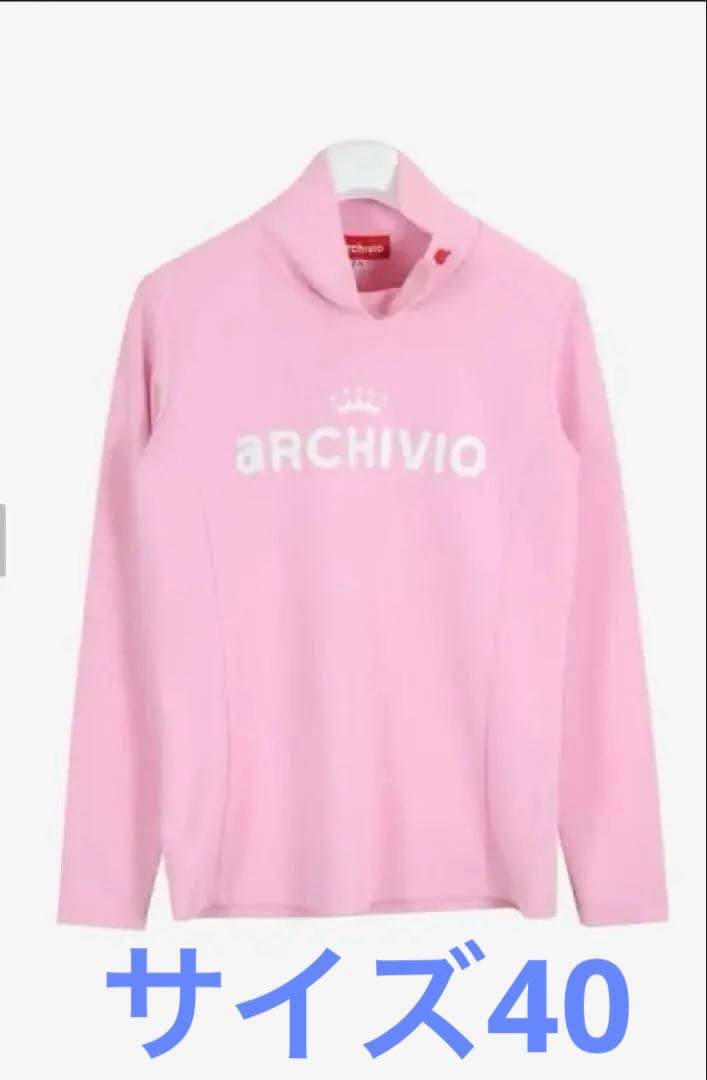 【新品】ARCHIVIO ピンク ゴルフUV速乾長袖プルオーバー サイズ40 袖ラインUV速乾プルオーバー|アルチビオ-アウトレット- - ゴルフウェア