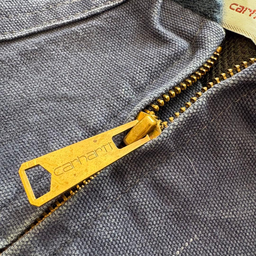 美品◎カーハート 80s サンタフェ 襟なし ネイビー M USA 100周年