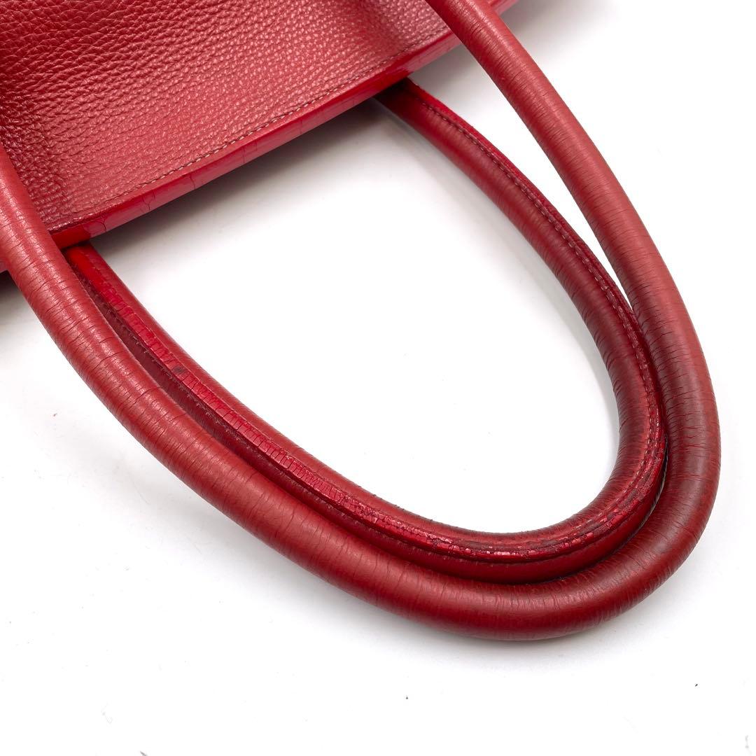 《超美品》ペッレモルビダ メイデンヴォヤージュ バッグ シボ革 レザー レッド