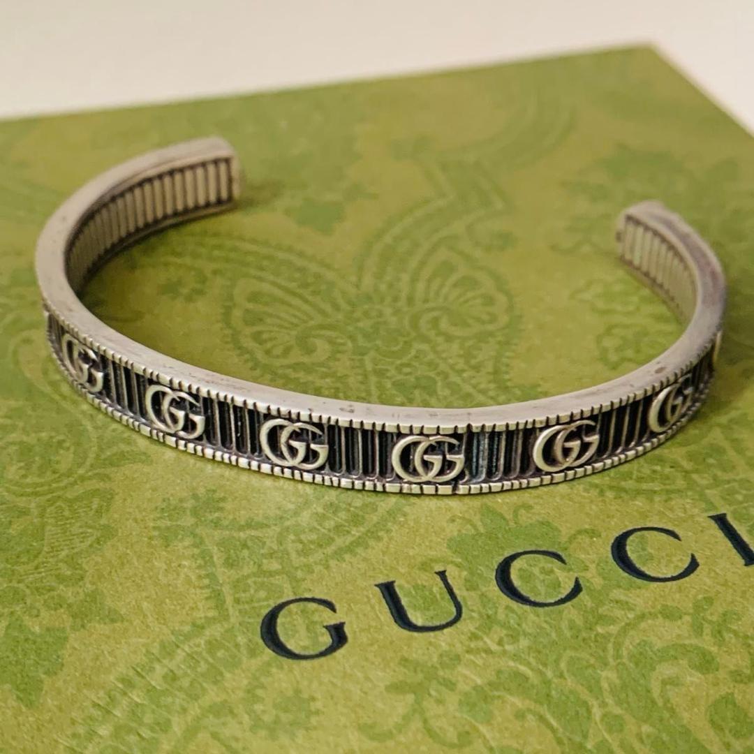 グッチ 925 マーモント バングル 16 ブレスレット 燻し gg ダブルG gucci-720_1.jpg