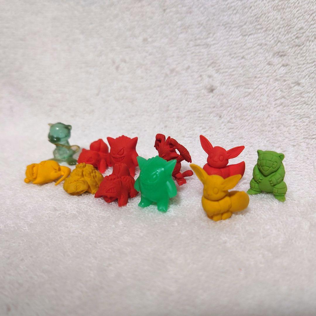 レア★ポケモンのかんづめ　4点　赤　緑　青　初期　25体　当時物　消しゴム