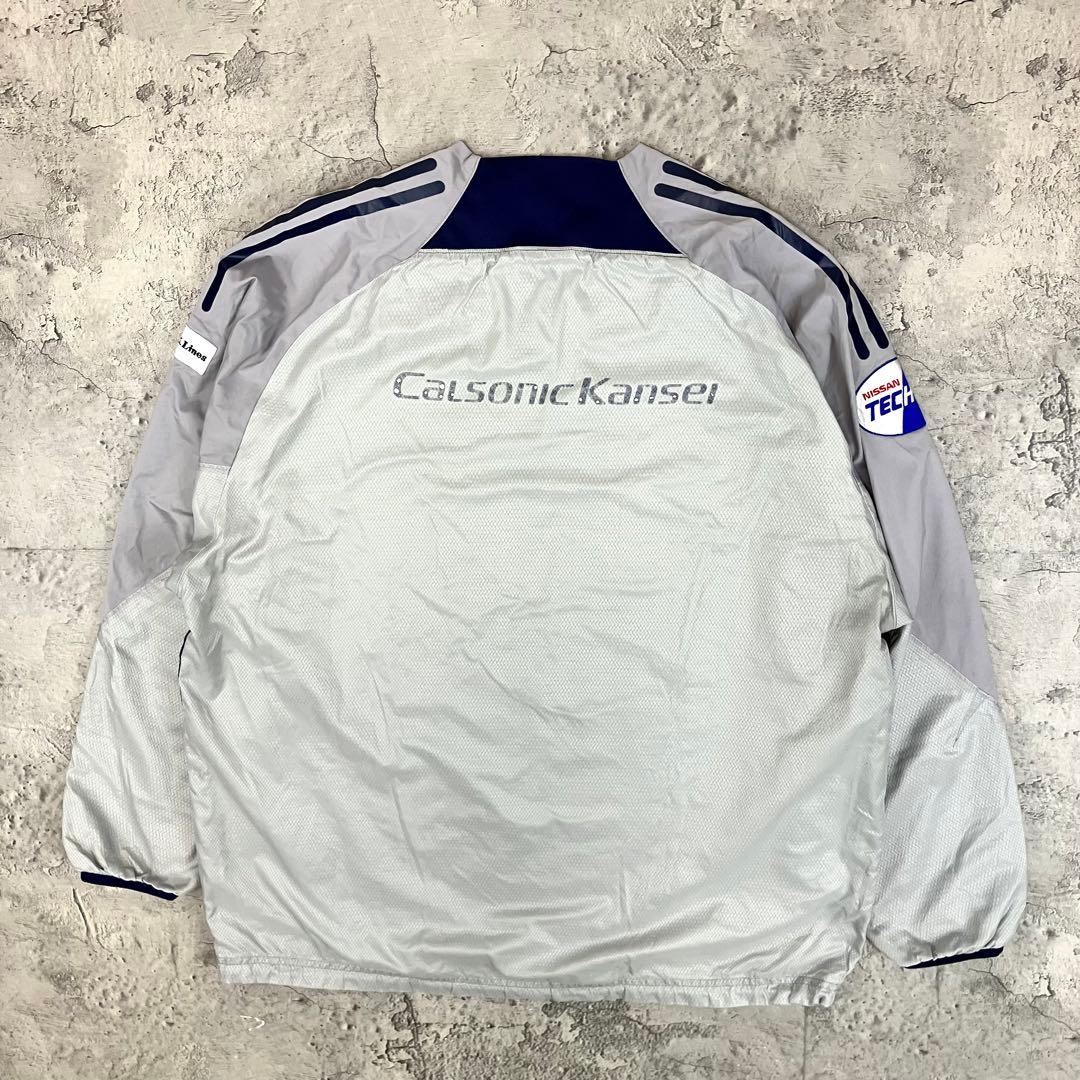 00s adidas 横浜F・マリノス 長袖ピステトップ 日本製 古着 企業ロゴ