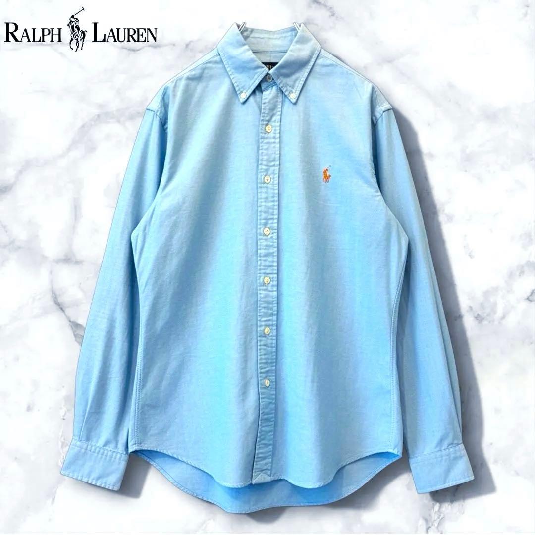 ラルフローレン M コバルトブルーシャツ オックスフォード カラー