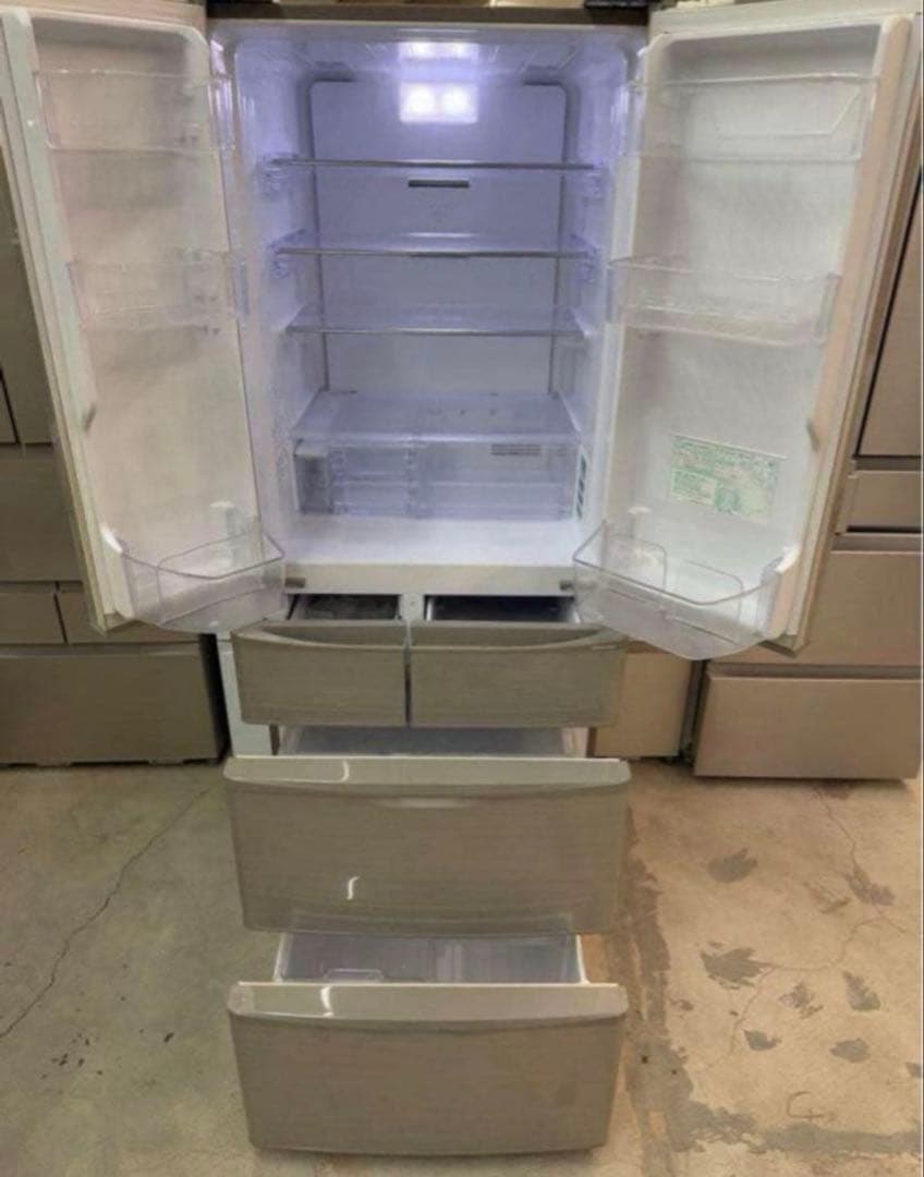 2018年式 455L シャープ 6ドア冷蔵庫 SJ -F462D-S