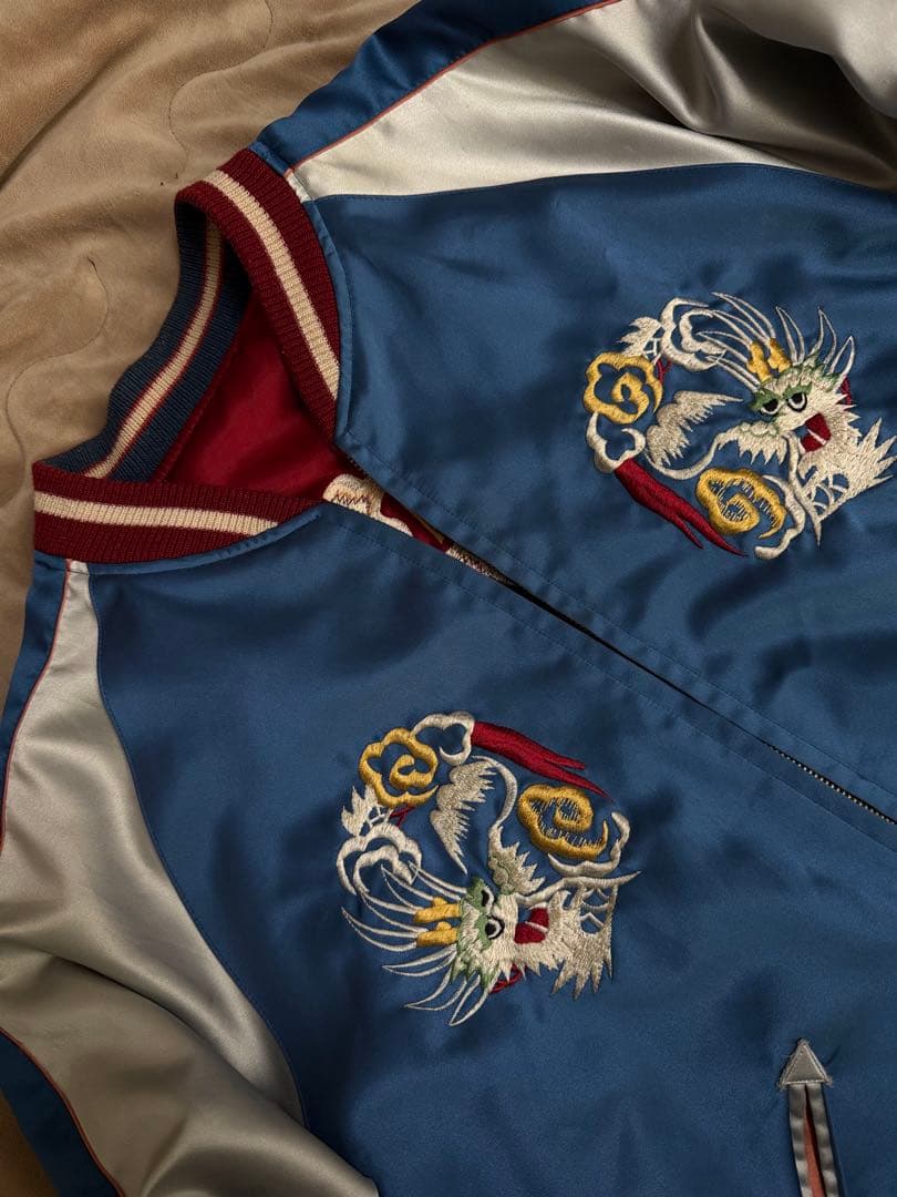 美品 テーラー東洋 2面用 龍 日本限定 スカジャン vintage サテン