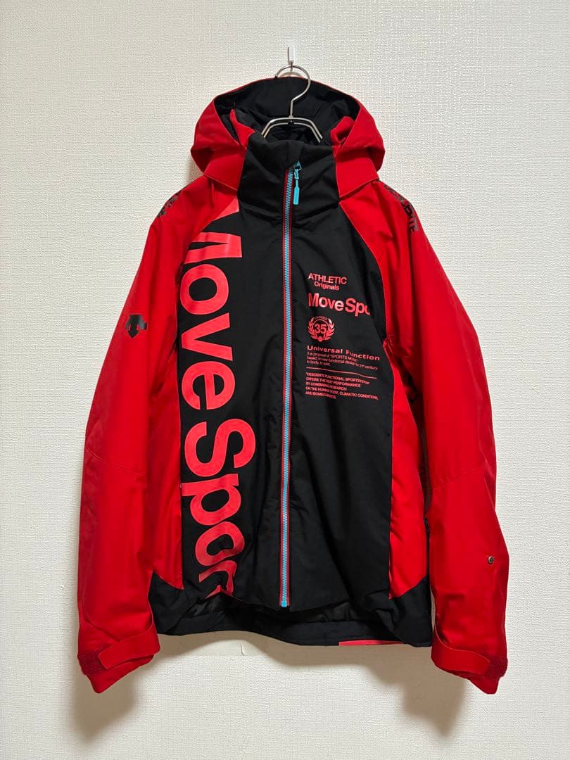 美品 MOVE SPORT スキーウェア M 赤 DESCENTE デサント MOVESPORT DESCENTE デサント スキーウェア 上下セット INSULATED SUIT