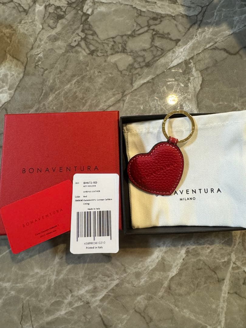 BONAVENTURA ハート キーホルダー シュリンクレザー - メルカリ