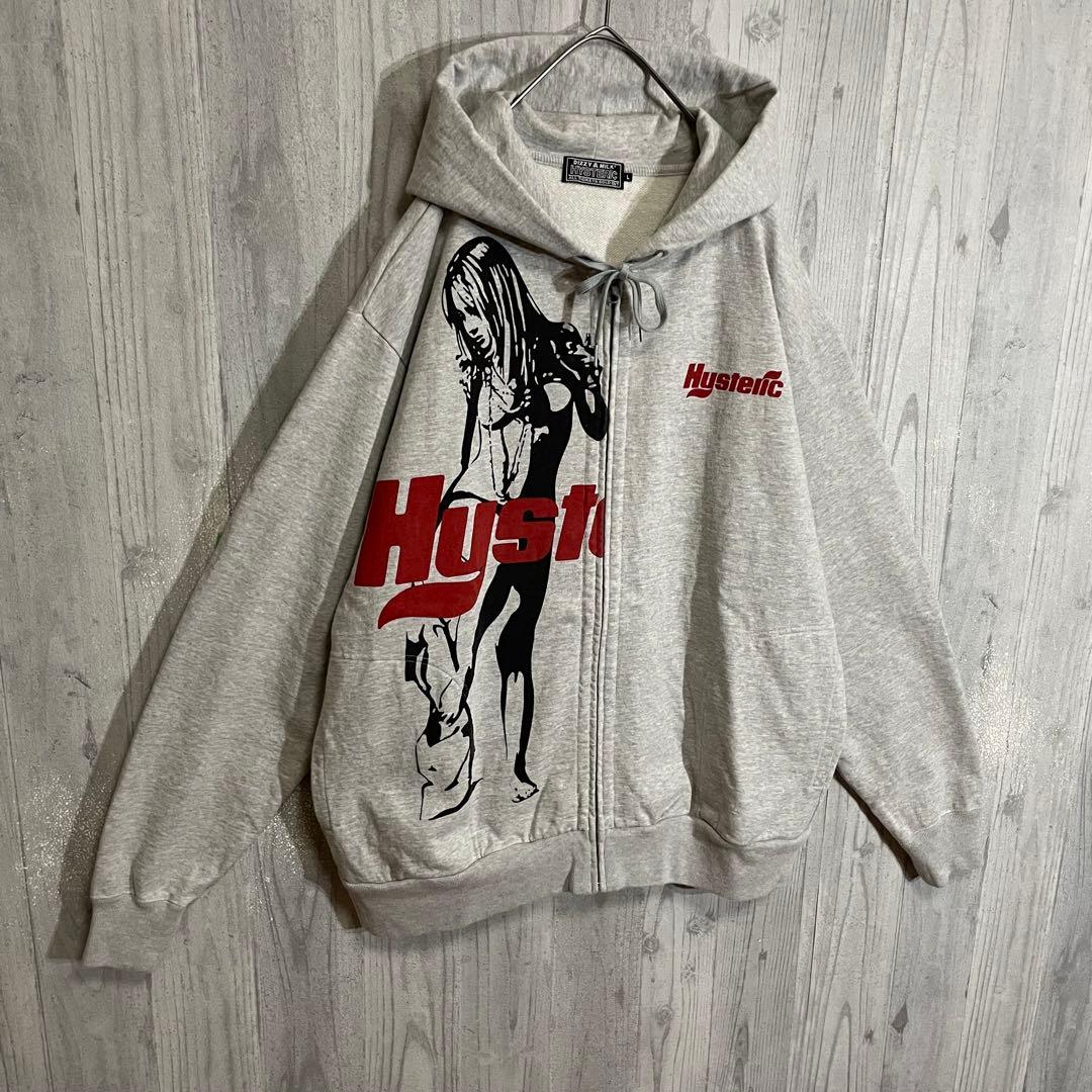 最高デザイン】ヒステリックグラマー ガールロゴ入 ジップパーカー L