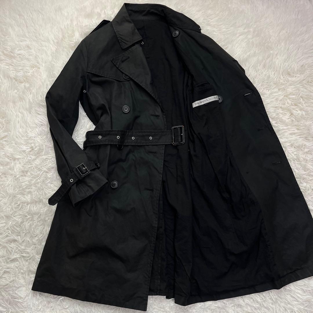 激レア ジョンローレンスサリバン ダブルトレンチコート オイルド