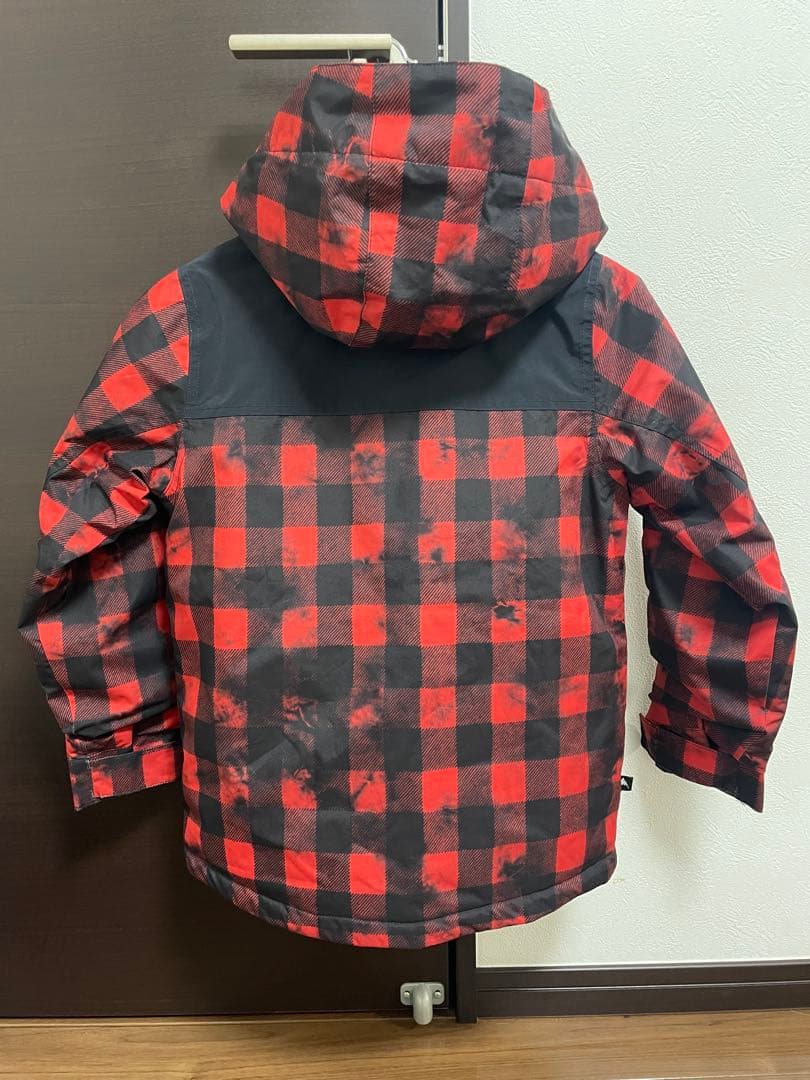 BURTON フード付きジャケット XS 赤黒チェック - メルカリ