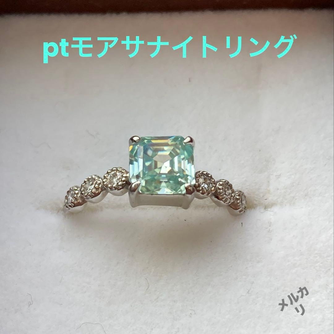 PTモアサナイトリング　13号 Red string フルエタニティ 指輪 リング レディース シルバー925