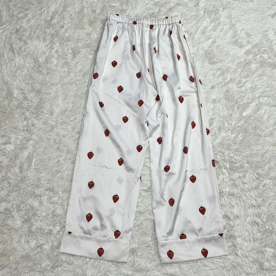 極美品] ジェラートピケ セットアップ F いちご柄 部屋着 パジャマ 激