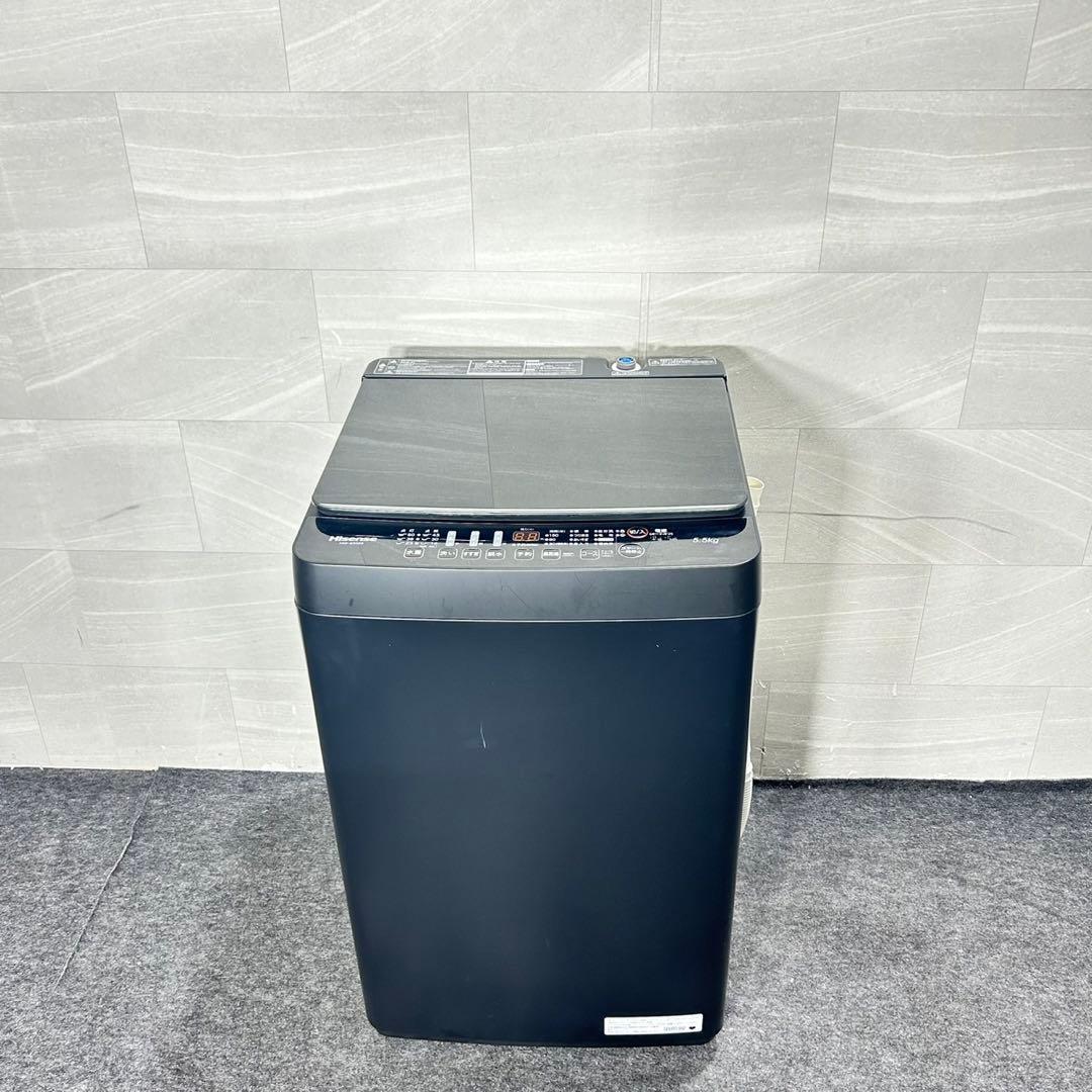 Hisense 洗濯機 5.5キロ 高年式 2021年 黒 清掃済み d5113 - メルカリ