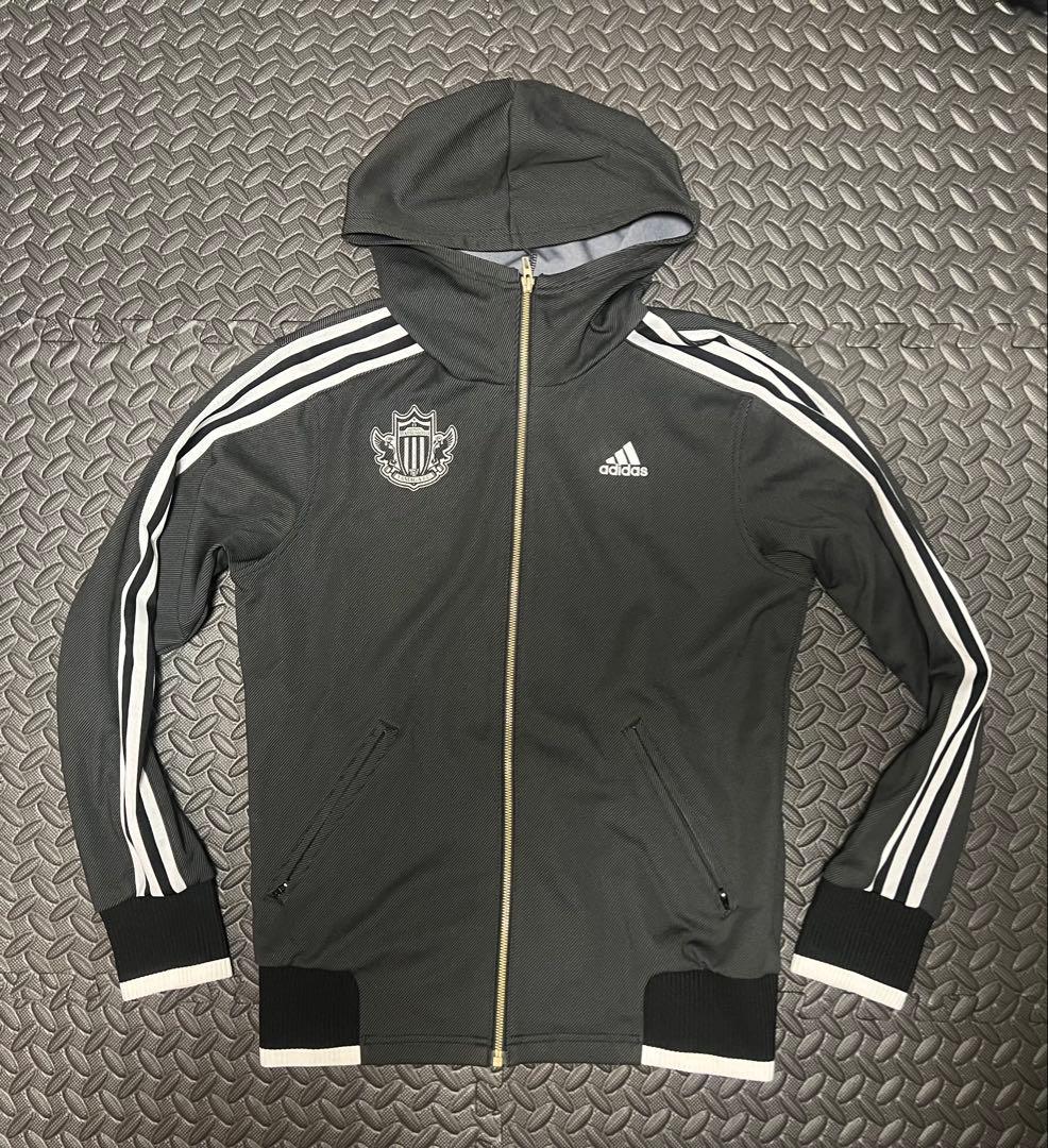 adidas 松本山雅 フード付きジャケット 黒 - メルカリ