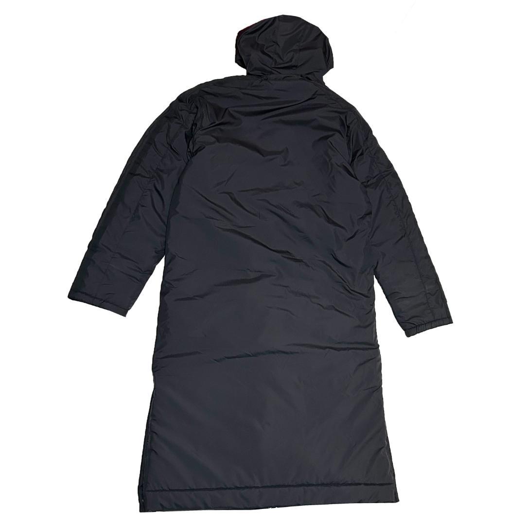 新品 ADIDAS Mサイズ ロング ボアコート ベンチコート ブラック タフタ