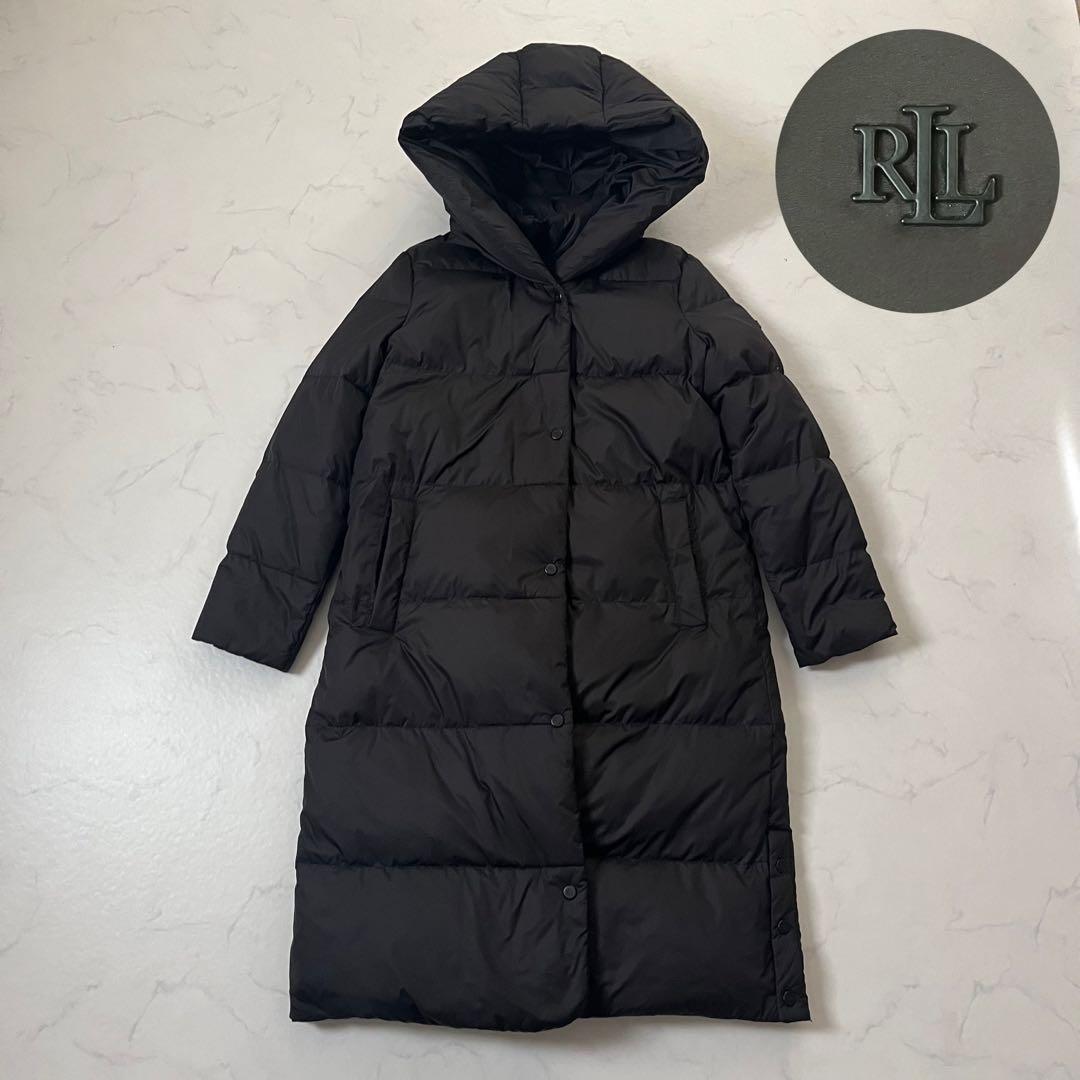 美品 ローレンラルフローレン ダウンコート ロング 黒 RLLロゴ XS