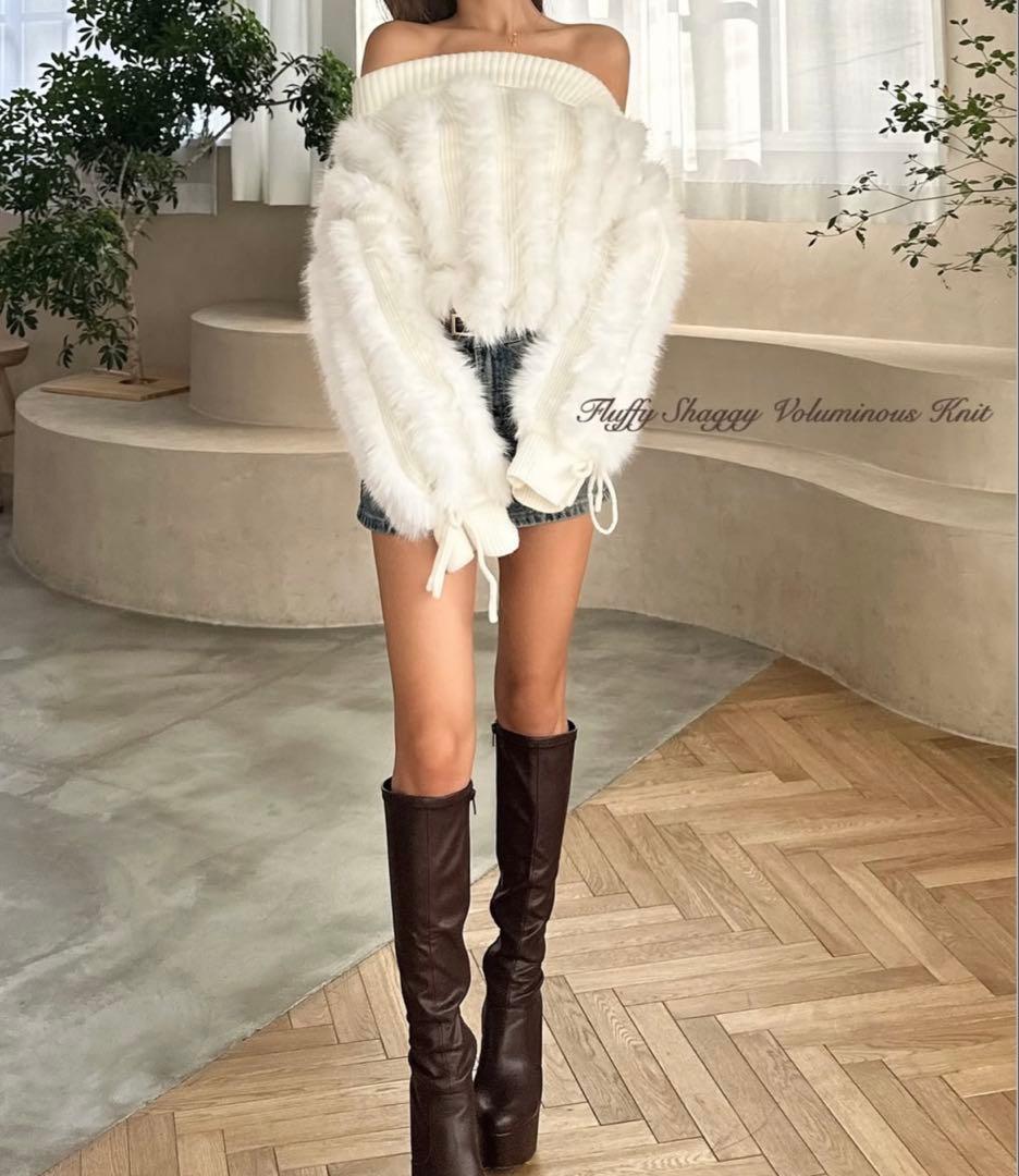 今季完売】GIENGE Fluffy Shaggy Knit