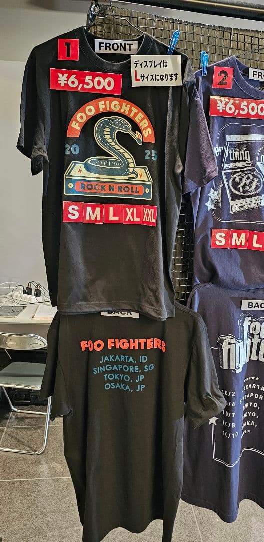 【セトリ付】Foo Fighters　MATCHBOX COBRA T/S