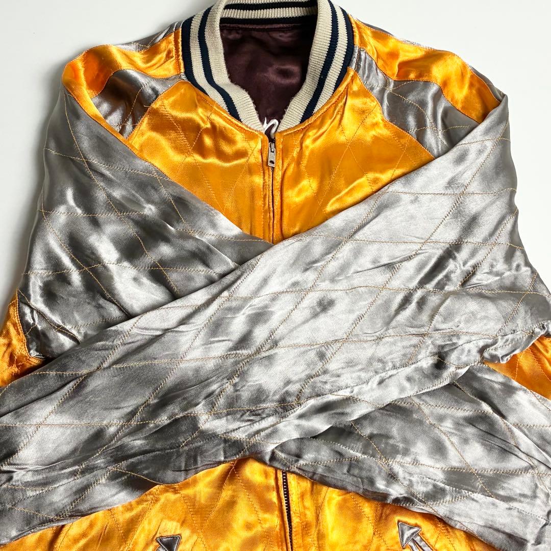 XL【美品】IOLANI(イオラニ)サテンレーヨンリバーシブルスカジャン/虎