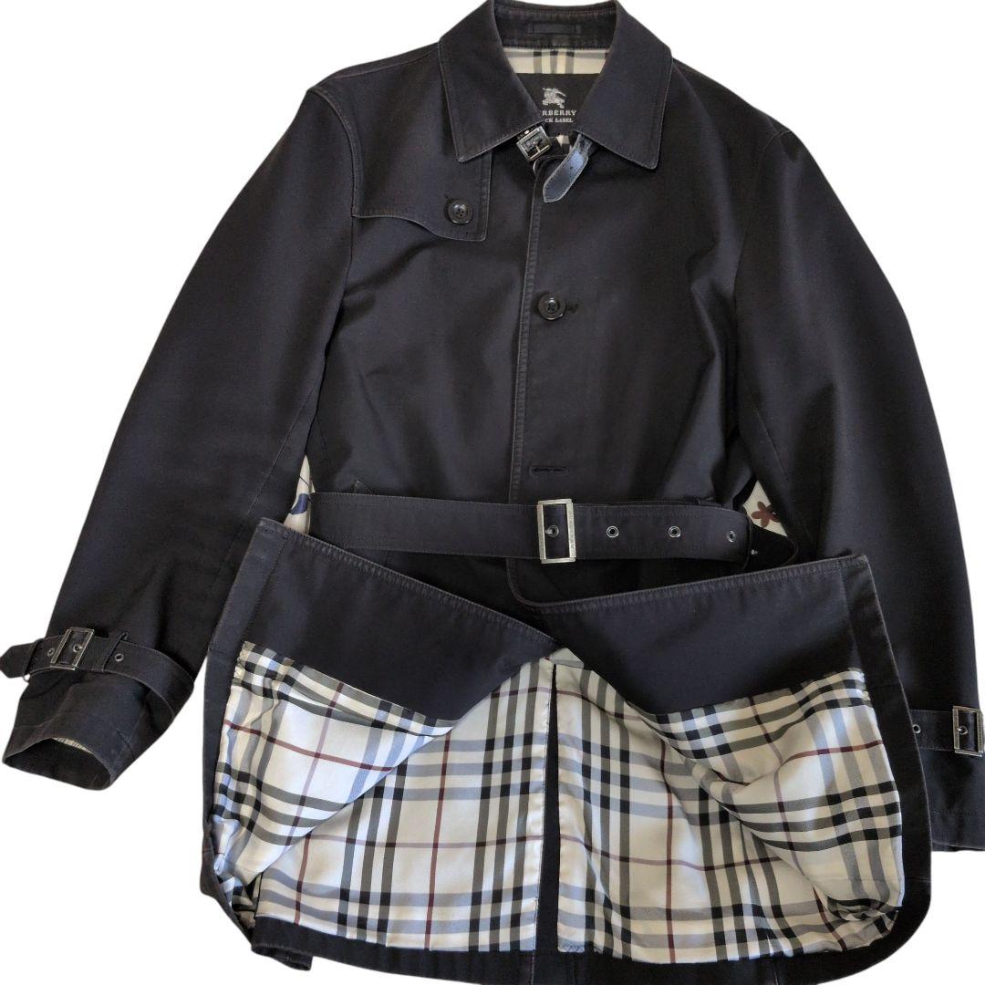 BURBERRY BLACK LABEL トレンチコートノバチェック ベルト付き